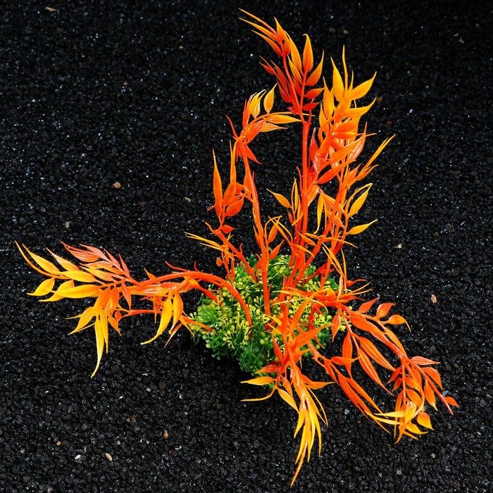 Растение искусственное аквариумное, 22 см, оранжевое
