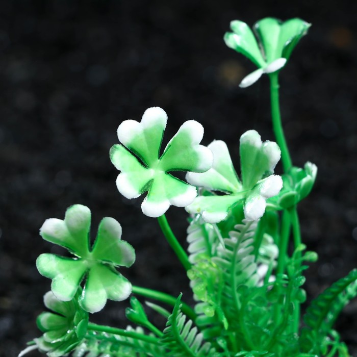 Растение искусственное аквариумное, 3 х 9 см, зелёное