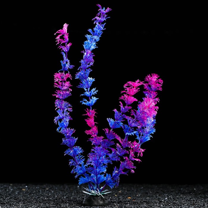 Растение искусственное аквариумное, 4 х 30 см, синее