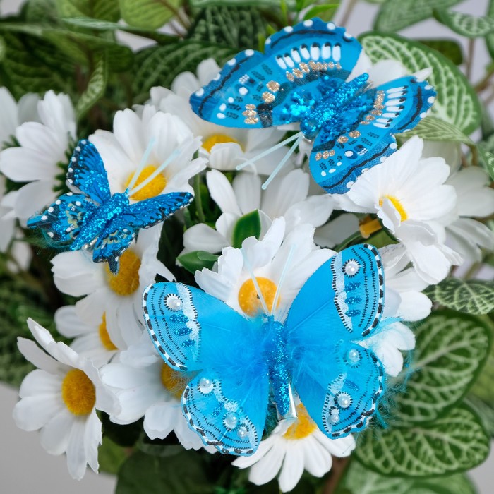 Набор декора на прищепке "Бабочки", 5 х 8 х 12 см