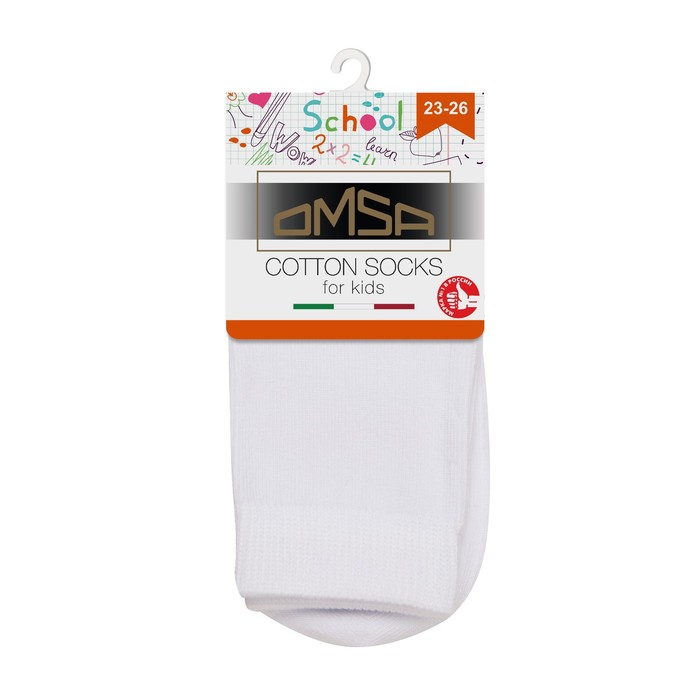 

Носки детские OMSA kids Calzino 21С03 гладь Bianco, размер 23-26