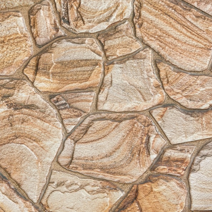 фото Панель пвх камни, песчаник коричневый, 980х480мм.