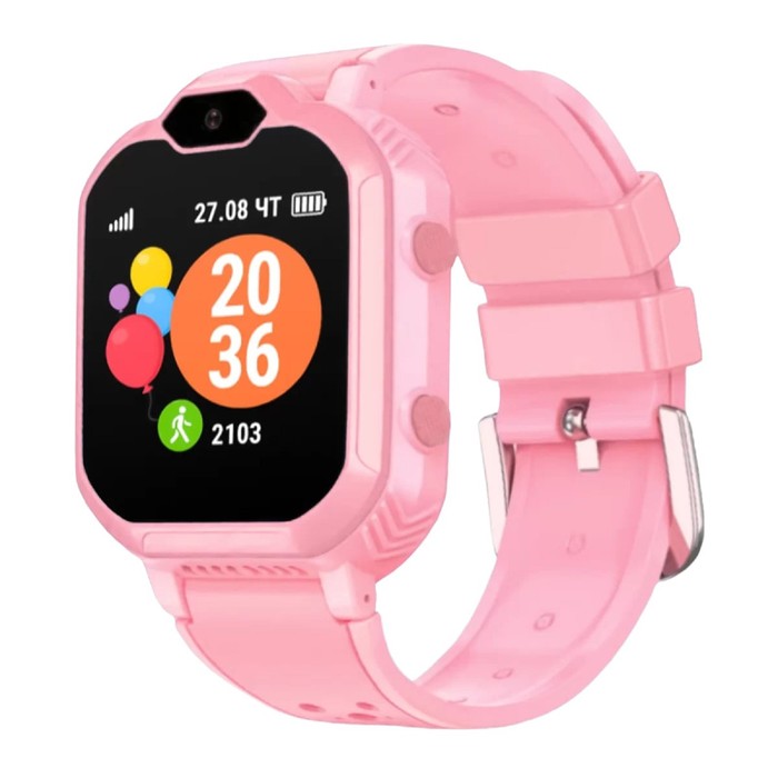 Детские смарт-часы Geozon Aqua Plus G-W19PNK, 1.4, 4G,датчик снятия с руки, 700мАч, розовые