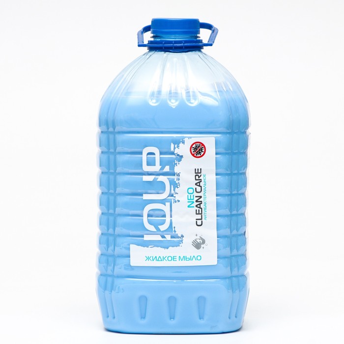 Антибактериальное жидкое мыло IQUP Clean Care NEO, голубое ПЭТ 5 л