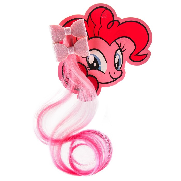 фото Набор прядей для волос на зажиме "бантик. пинки пай", my little pony, розовый hasbro