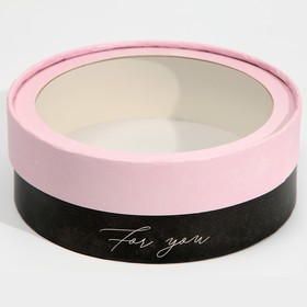 Коробка - тубус с окном For you 16 х 16 х 5 см Ош