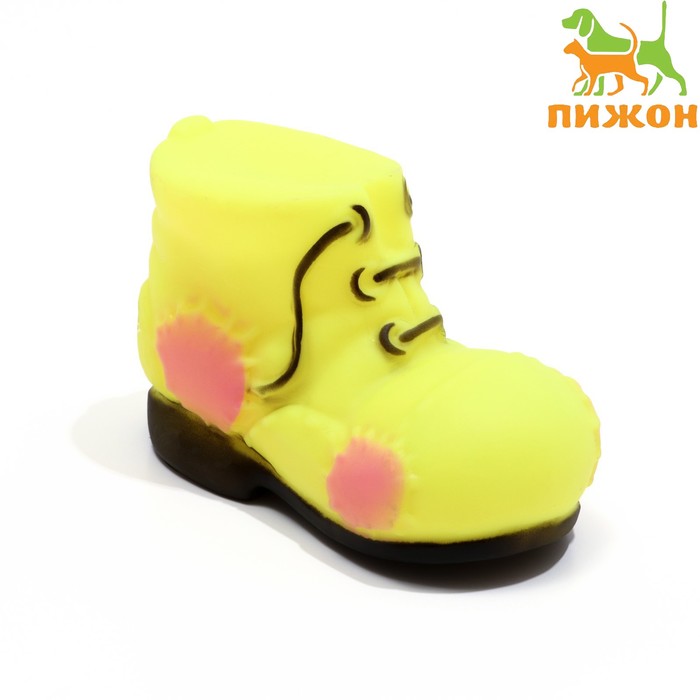 

Игрушка пищащая "Башмак" для собак, 10,5 см, жёлтая