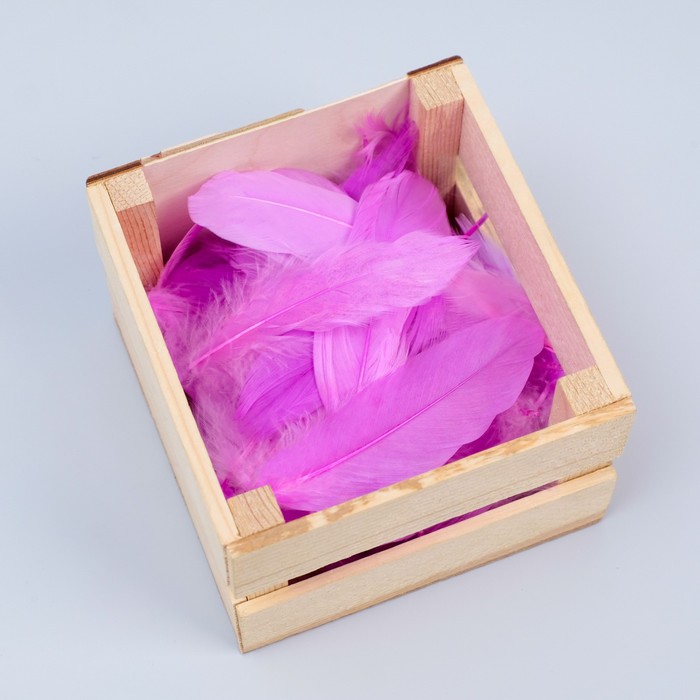Наполнитель из перьев для шаров и подарков, светло-фиолетовый, 10-12см 8гр.