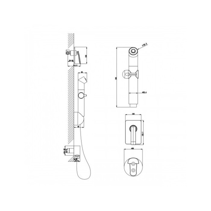 фото Смеситель для биде lemark bellario lm6819c, лейка, без излива, крепление, хром