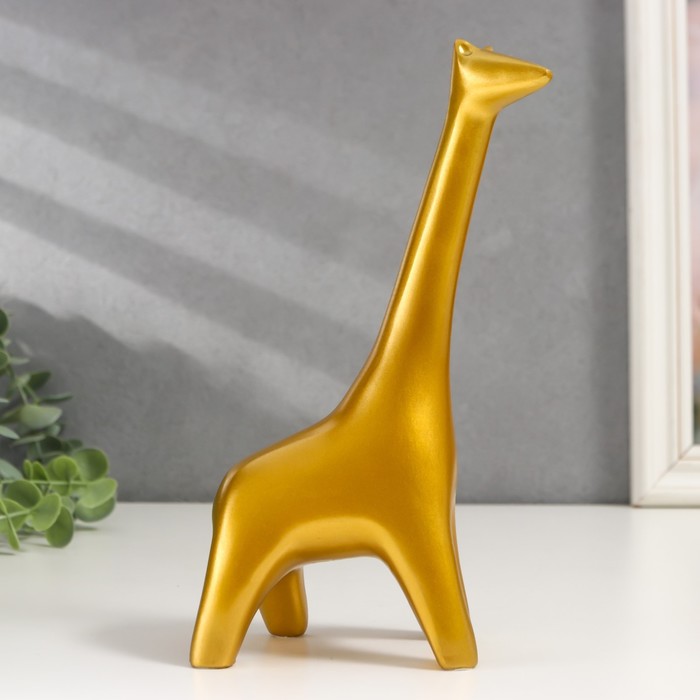 Сувенир полистоун Золотой жираф 20,5х6х11 см