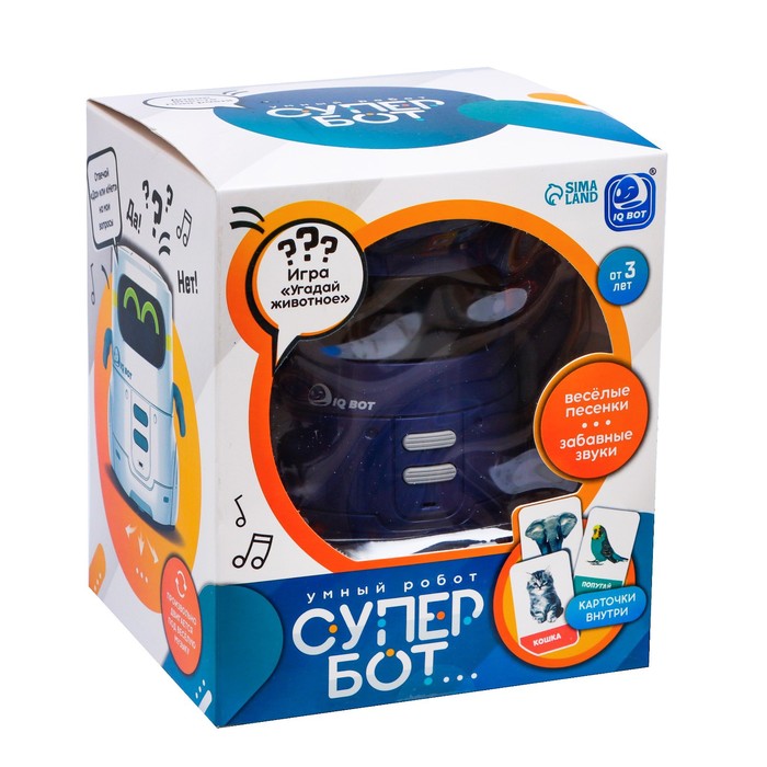 Интерактивный робот «Супер Бот», русское озвучивание, световые эффекты, цвет синий