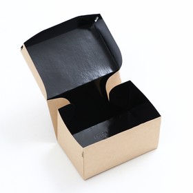 Упаковка для продуктов, с черной ламинацией, 15 x 10 x 8,5 см Ош