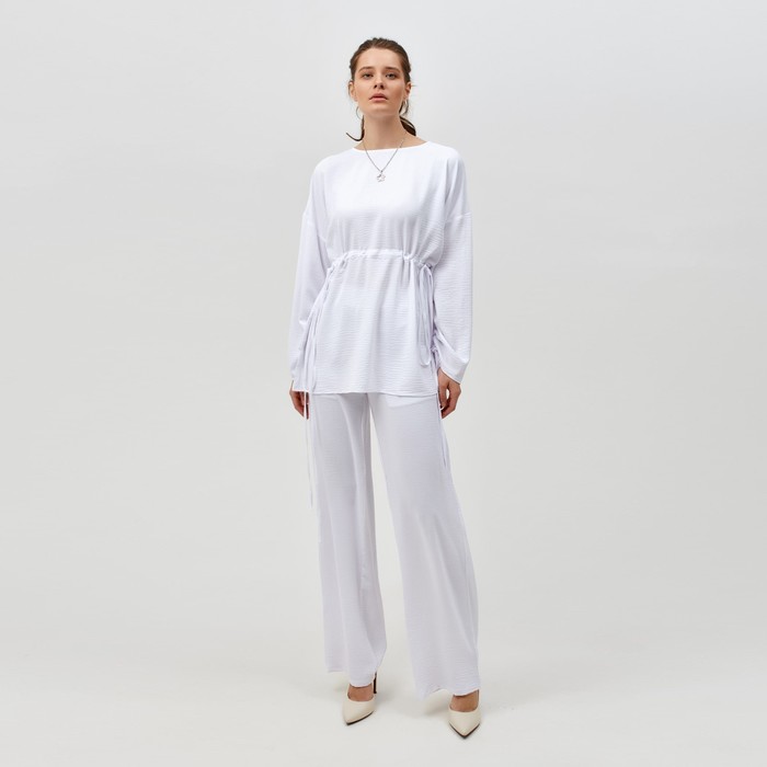 

Костюм женский (туника, брюки) MINAKU: Casual Collection цвет белый, размер 46