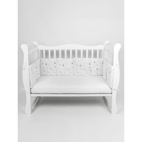 

Бортик в кроватку 12 предметов AmaroBaby STARS, белый