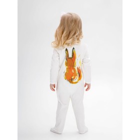 

Комбинезон (слип) детский Amarobaby Animals Лисичка, молочный, размер 56