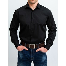 Рубашка мужская WOMEN MEN черный рост 170-176 размер 44 Ош