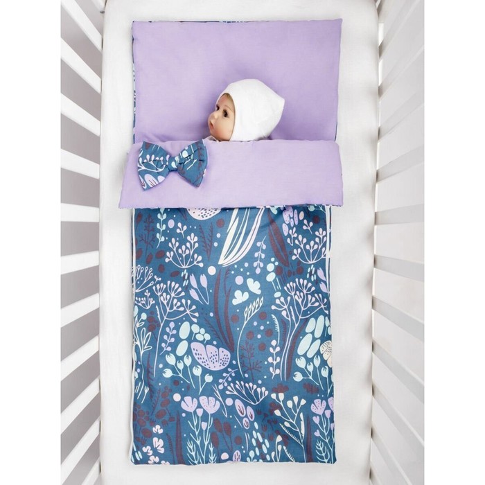 фото Спальный мешок детский amarobaby magic sleep flower dreams, фиолетовый