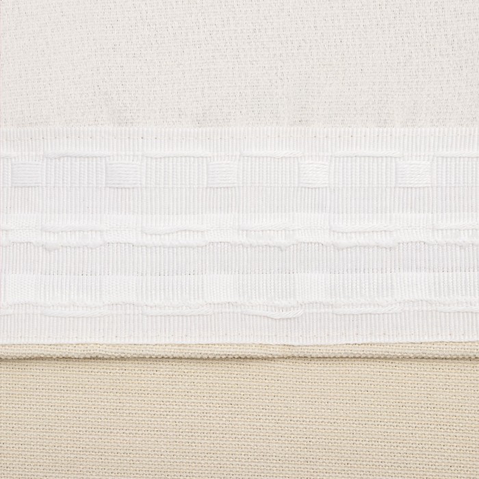 Штора портьерная Этель «Структурная», цвет молочный, на шторной ленте, 130х300 см, 100% п/э