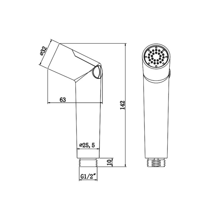 

Гигиенический душ Lemark LM8046C, с настенным держателем и шлангом, хром