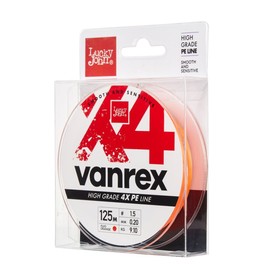 

Леска плет. Lucky John Vanrex х4 BRAID Fluo Orange 125/020