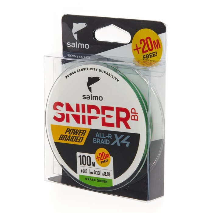 фото Леска плет. salmo sniper bp all r braid х4 grass green 120/013