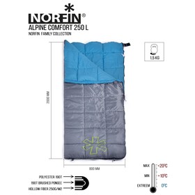 

Мешок-одеяло спальный Norfin ALPINE COMFORT 250 L