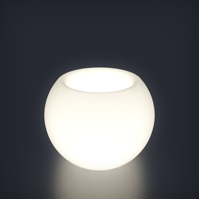 Светодиодное кашпо Sphere S, 62 × 52 × 62 см, IP65, 220 В, свечение белое светодиодное кашпо sphere l 102 × 87 × 102 см ip65 аккумулятор свечение белое