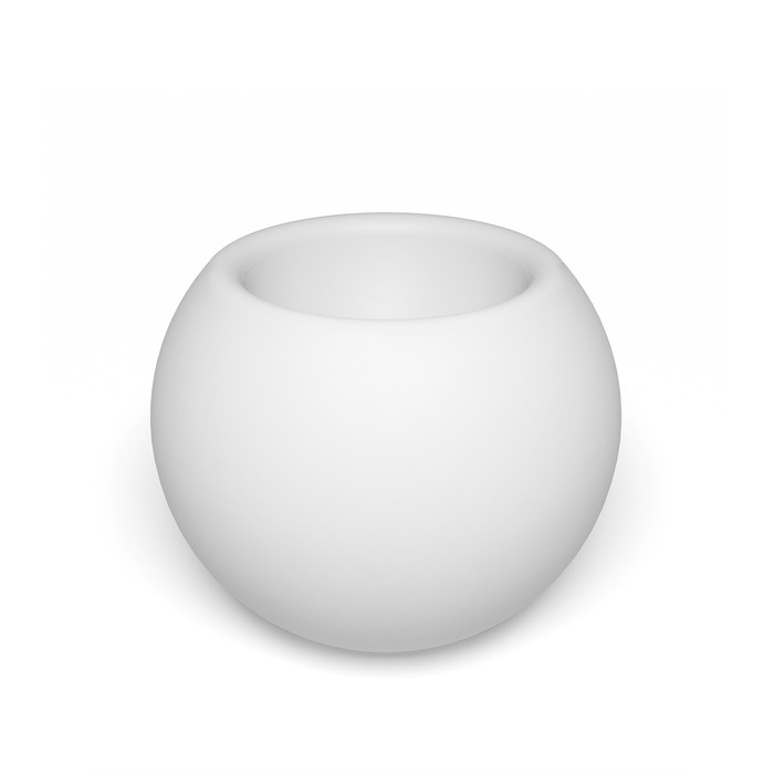 фото Светодиодное кашпо sphere m, 82 × 70 × 82 см, ip65, аккумулятор, свечение белое pillars
