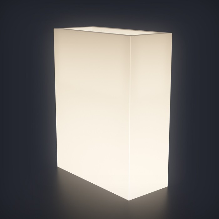 Светодиодное кашпо High M, 70 × 90 × 31 см, IP65, 220 В, свечение белое светодиодное кашпо horizont s 78 5 × 32 × 31 см ip65 220 в свечение белое
