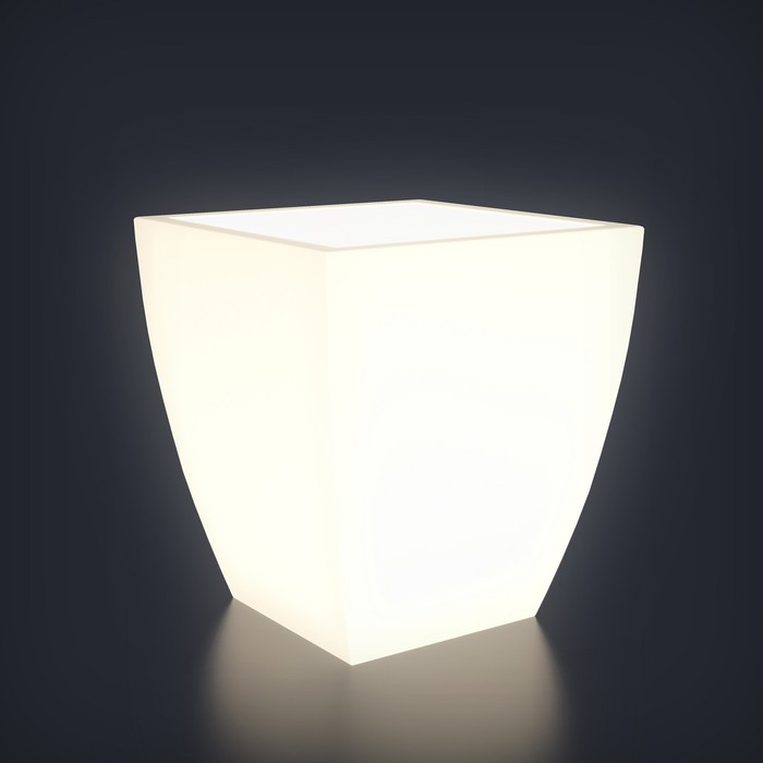 Светодиодное кашпо Linea M, 62 × 106 × 62 см, IP65, 220 В, свечение белое светодиодное кашпо boach m 116 × 98 × 116 см ip65 220 в свечение белое