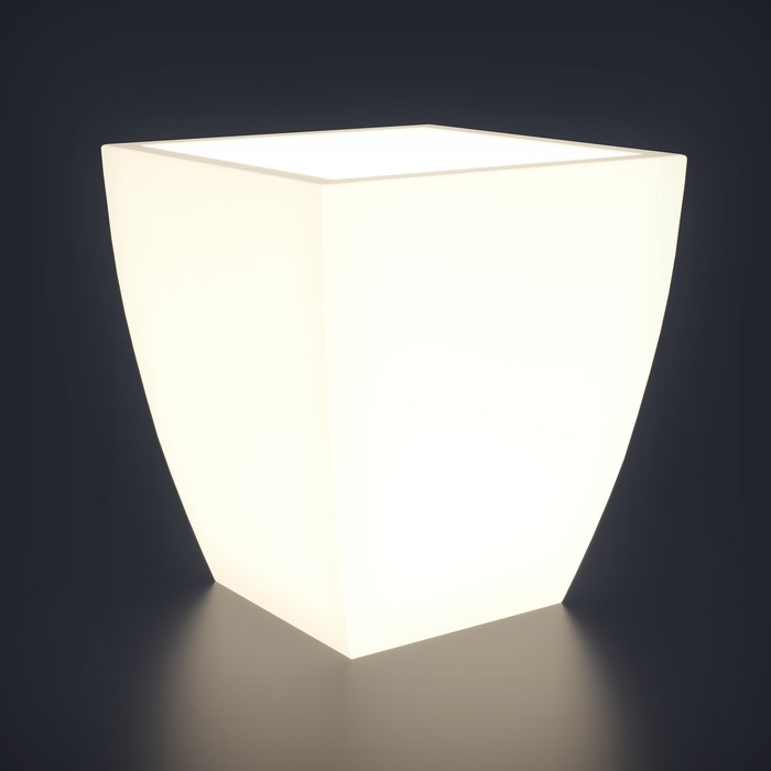 Светодиодное кашпо Linea L, 72 × 136 × 72 см, IP65, 220 В, свечение белое светодиодное кашпо horizont l 127 × 56 × 45 см ip65 220 в свечение белое