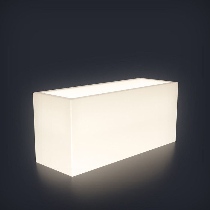 Светодиодное кашпо Horizont S, 78.5 × 32 × 31 см, IP65, 220 В, свечение белое светодиодное кашпо horizont s 78 5 × 32 × 31 см ip65 220 в свечение белое