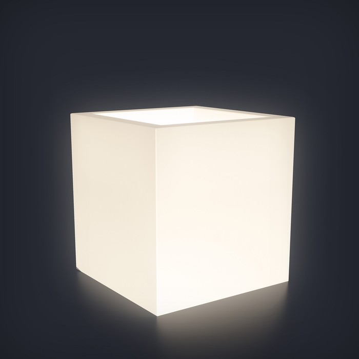 фото Светодиодная фигура светящееся кашпо "cubo s", 31 см, аккумулятор, ip65, rgb pillars