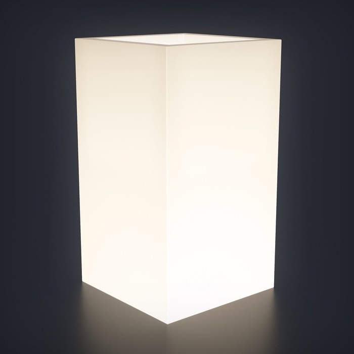 Светодиодное кашпо Vertical S, 31 × 70 × 31 см, IP65, 220 В, свечение белое светодиодное кашпо horizont s 78 5 × 32 × 31 см ip65 220 в свечение белое
