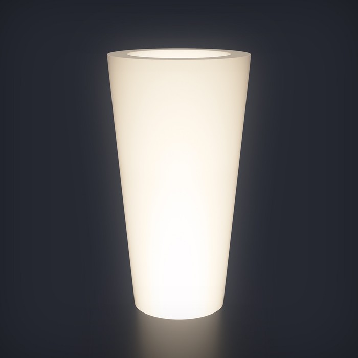 Светодиодное кашпо Cone S, 41 × 75 × 41 см, IP65, 220 В, свечение белое светодиодное кашпо horizont l 127 × 56 × 45 см ip65 220 в свечение белое