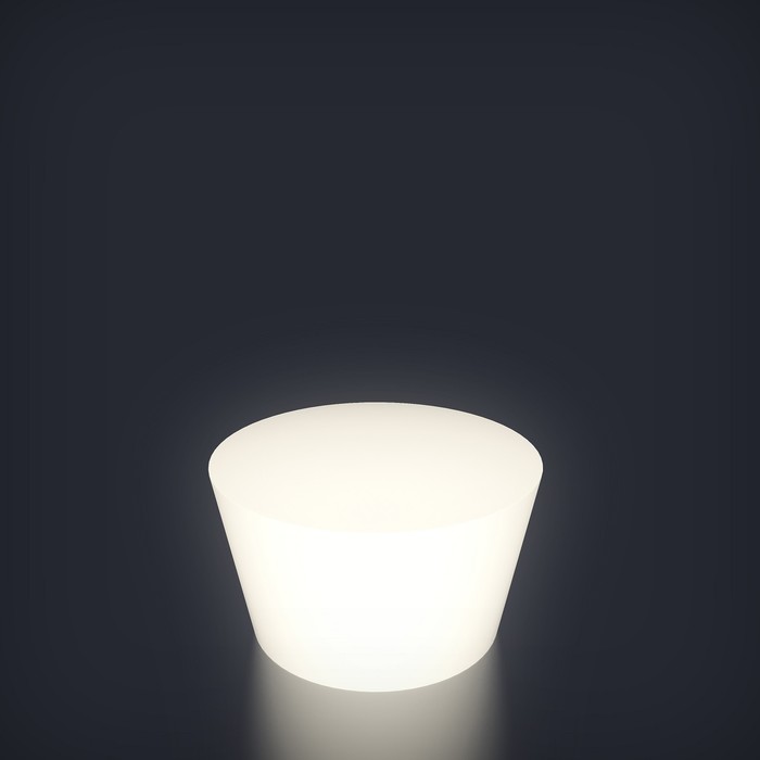 фото Светодиодная фигура светящийся стол "conos mini s", 80x40 см, 240в, ip65, белый pillars