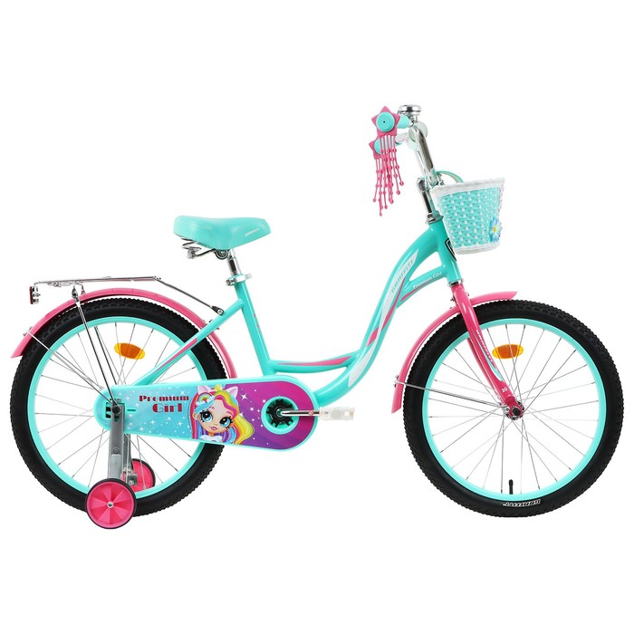 фото Велосипед 20" graffiti premium girl, цвет бирюзовый/розовый