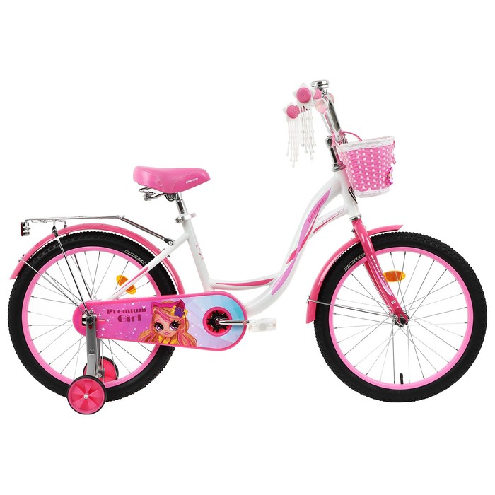 Велосипед 20 GRAFFITI Premium Girl, цвет белый/розовый