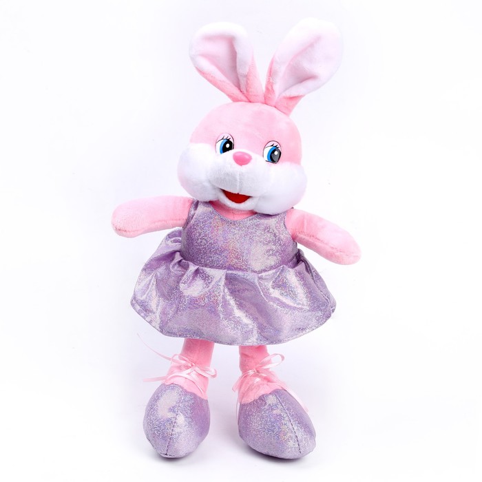 фото Мягкая игрушка «зайка в розовом платье», 16 см
