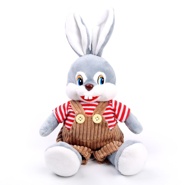 фото Мягкая игрушка «кролик в комбинезоне», 16 см