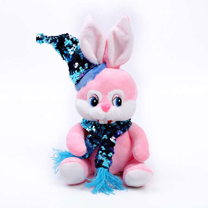 фото Мягкая игрушка «кролик в колпаке», с пайетками