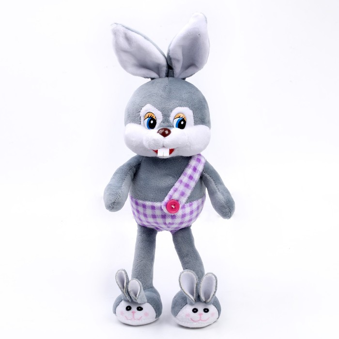 фото Мягкая игрушка «кролик в тапочках», стоит, 26 см
