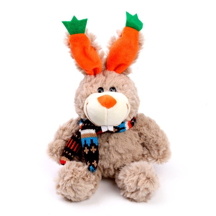 Мягкая игрушка «Кролик в шарфе», 17 см мягкая игрушка кролик эдик в шарфе и в очках 20 см