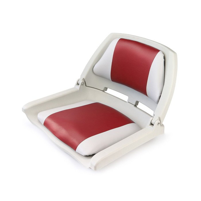Кресло складное пластиковое с мягкими накладками, серо-красное, SK75109GR