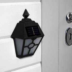 

Фонарь садовый на солнечной батарее "Настенный", 14 х 19 х 6 см, 1 led, пласт., черн., 3000К