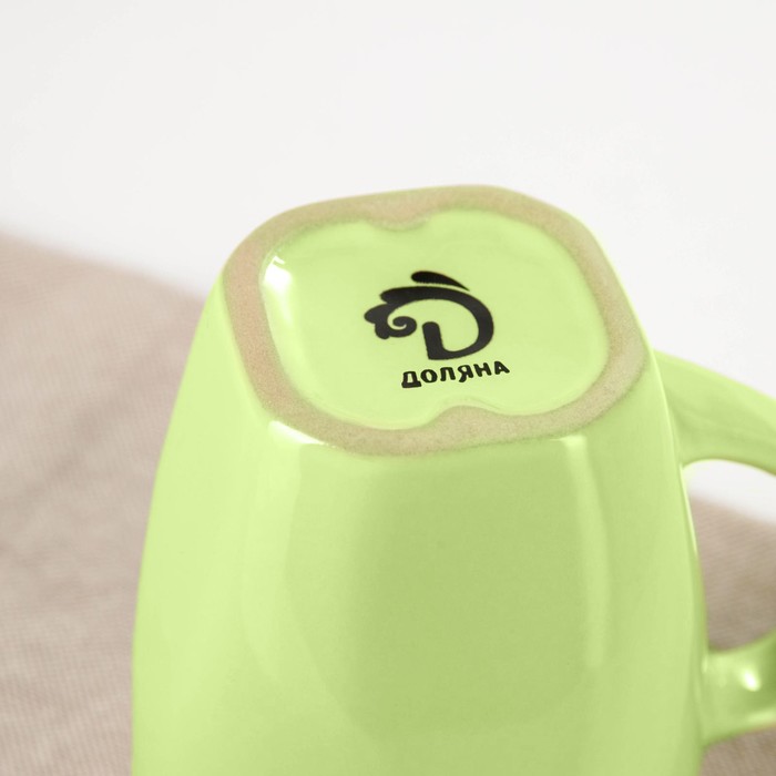 фото Кружка керамическая доляна «пастель», 280 мл, цвет зелёный