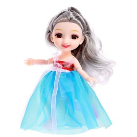 Кукла шарнирная «Женечка» в платье, цвет голубой Ош