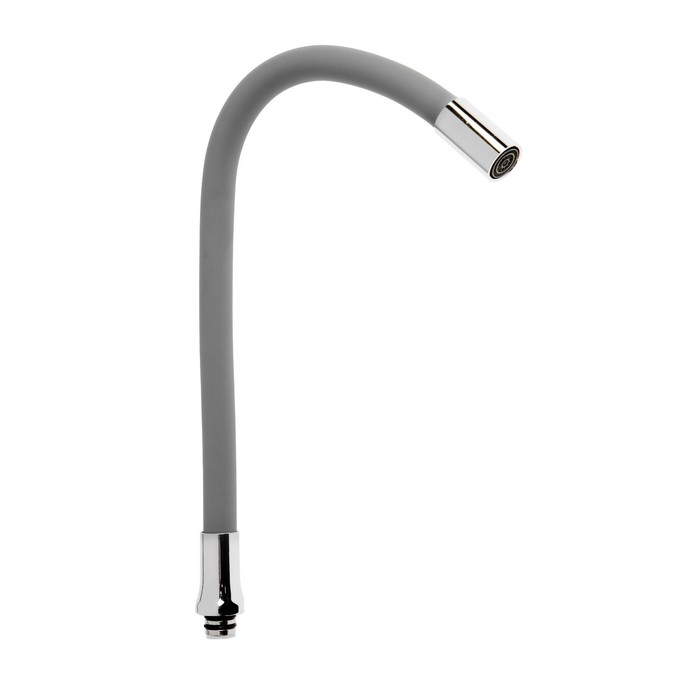 

Излив для смесителя ZEIN, 3/4", гибкий, силикон, нерж. сталь, 50 см, сетка пластик, серый