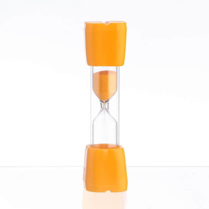 Песочные часы "Смайл" на 3 минуты, 9 х 2.3 см, оранжевые