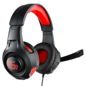

Наушники Gembird MHS-G210, игровые, полноразмерные, микрофон, 3.5 мм, 1.8 м, черно-красные